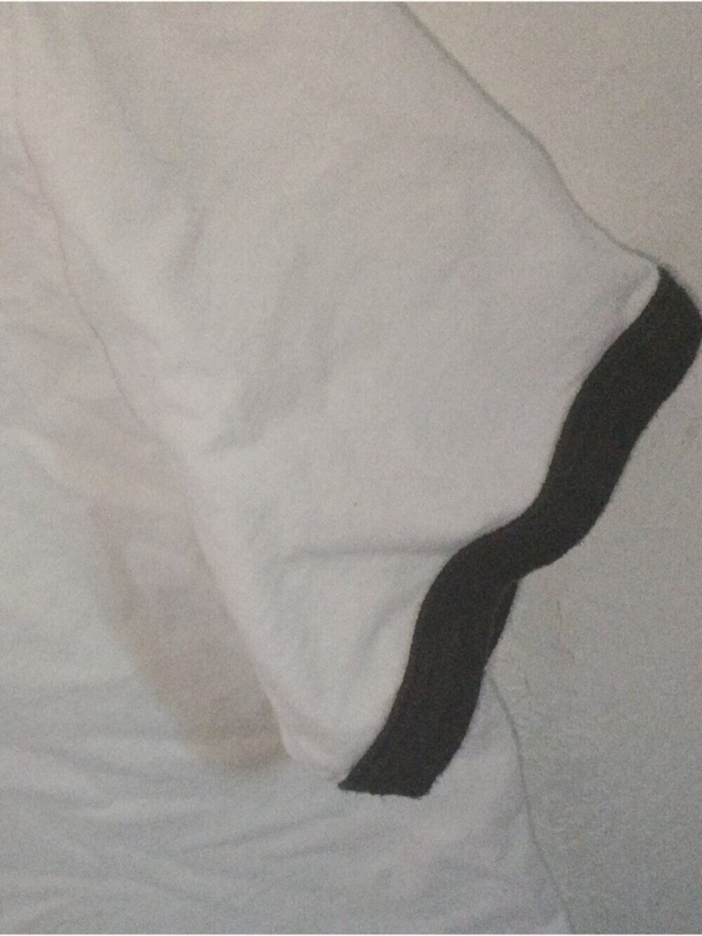 Classic White Ringer T-Shirt with Dark Gray Trim - Picture 3 of 4